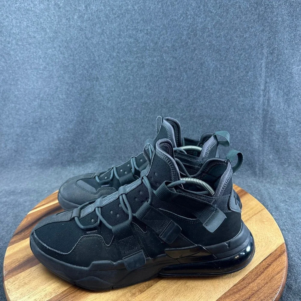 Nike Air Edge 270 Triple Black Mens High‎ Top Sneakers AQ8764-003 Size 12